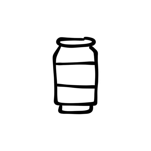 Soda Icoon Vector Logotype Doodle — Stockvector