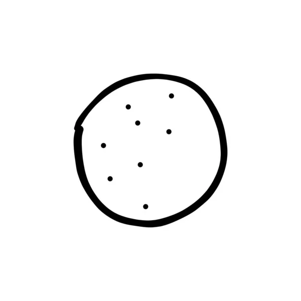 Brot Symbol Vektor Logotype Doodle — Stockvektor