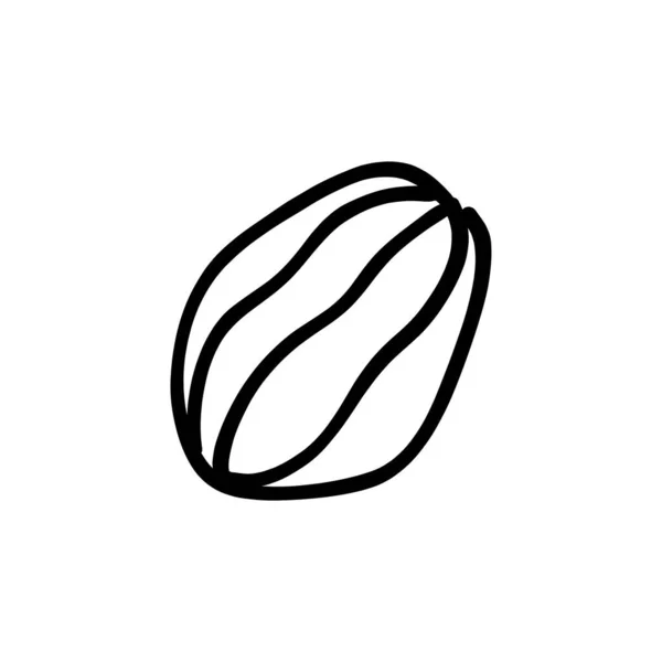 Papaya Ikon Vektorban Logotípus Doodle — Stock Vector