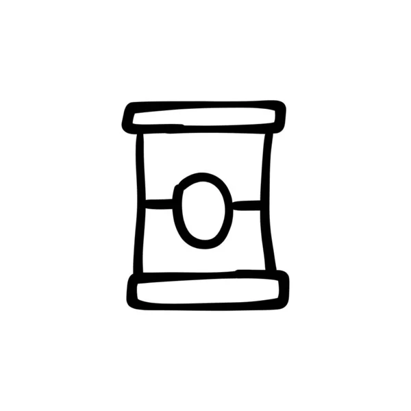 Korn Väska Ikon Vektor Logotyp Doodle — Stock vektor