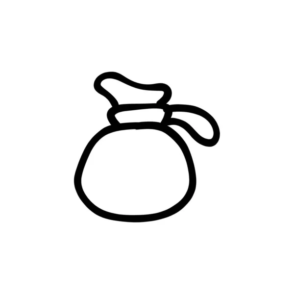 Ikonen För Tekanna Vektor Logotyp Doodle — Stock vektor