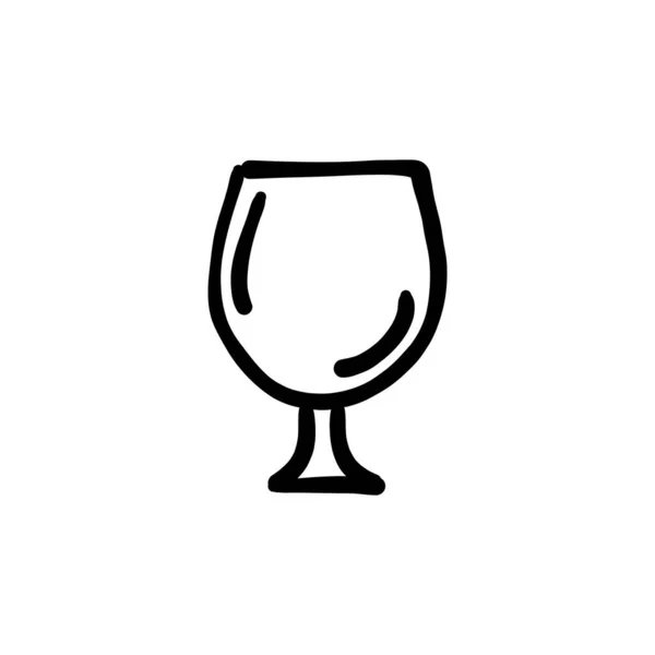 Ikona Alkoholu Wektorem Identyfikator Bazgroły — Wektor stockowy