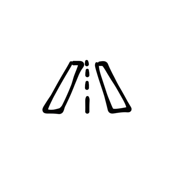 Icône Route Vecteur Logotype Caniche — Image vectorielle