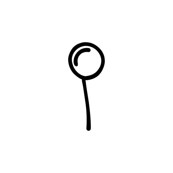 Ikona Balónu Vektoru Logotyp Doodle — Stockový vektor