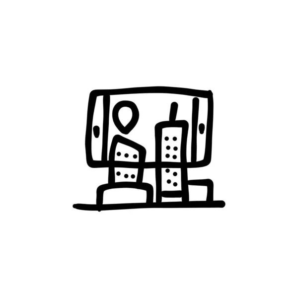 벡터의 모바일 Logotype Doodle — 스톡 벡터