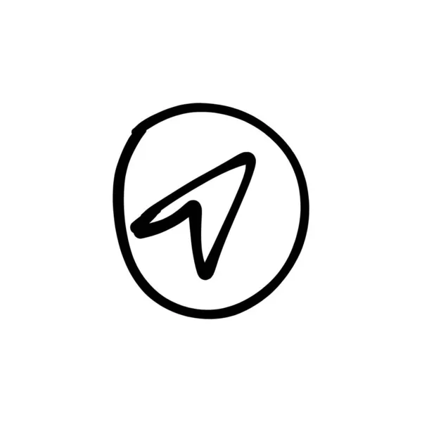 Штифт Значок Навігації Векторі Logotype Дудл — стоковий вектор