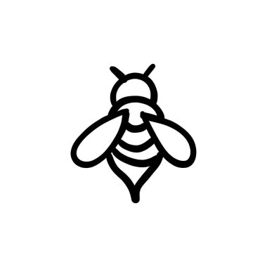 Vektör olarak arı simgesi. Logotype - Doodle