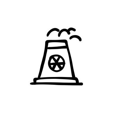 Tuğla fırını simgesi vektörde. Logotype - Doodle