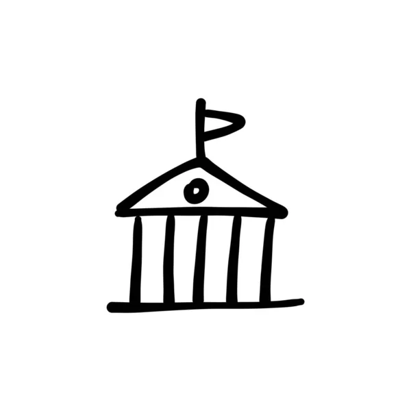 Nationales Bausymbol Vektor Logotype Doodle — Stockvektor