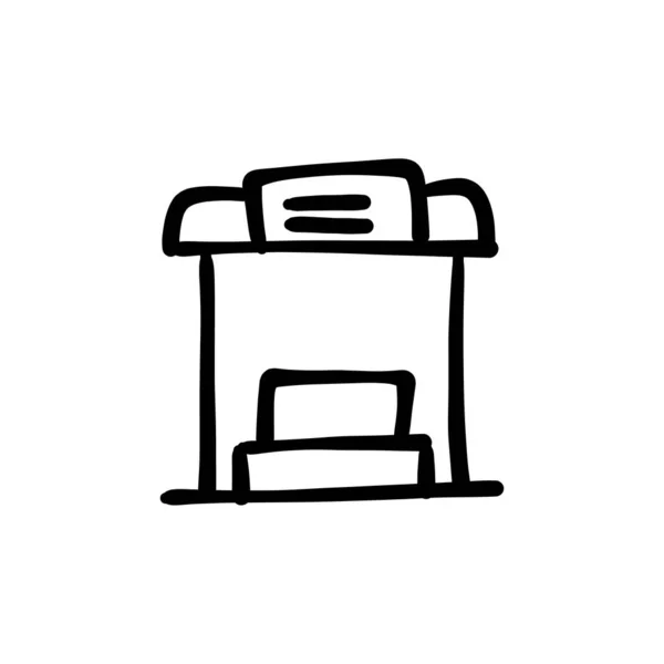 Εικονίδιο Πάγκου Ανάπαυσης Διάνυσμα Λογότυπο Doodle — Διανυσματικό Αρχείο