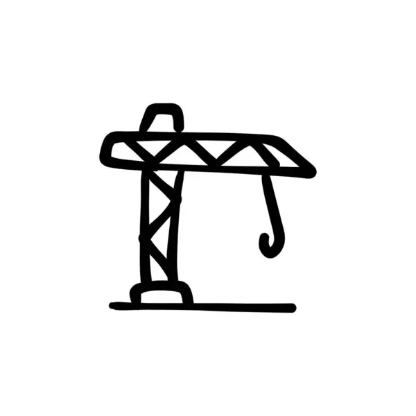 크레인 아이콘 Logotype Doodle — 스톡 벡터