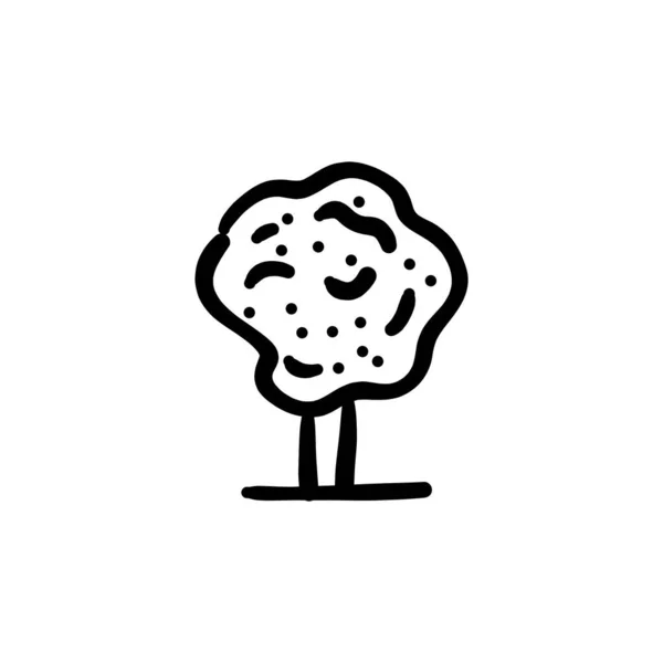 Vektör Olarak Ağaç Simgesi Logotype Doodle — Stok Vektör
