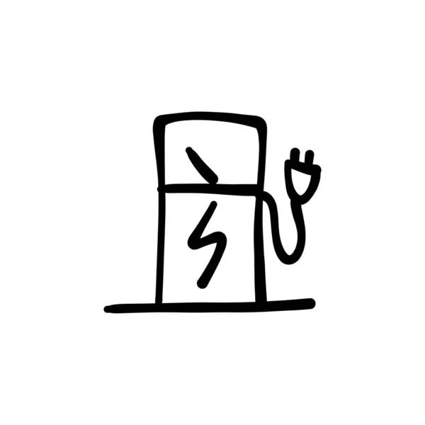 Vektör Olarak Buzdolabı Simgesi Logotype Doodle — Stok Vektör