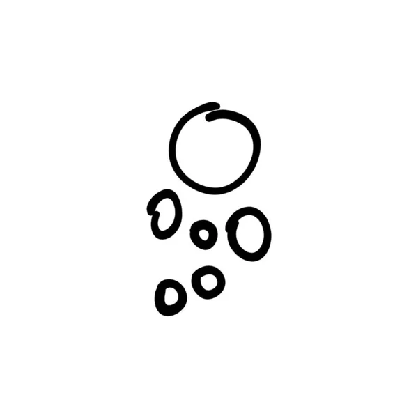 Bubblor Ikonen Vektor Logotyp Doodle — Stock vektor