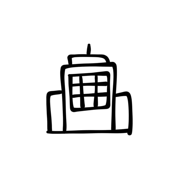 Ícone Construção Vetor Logotipo Doodle — Vetor de Stock