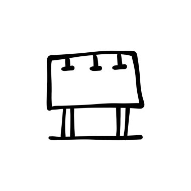Reklam panosu simgesi vektörde. Logotype - Doodle