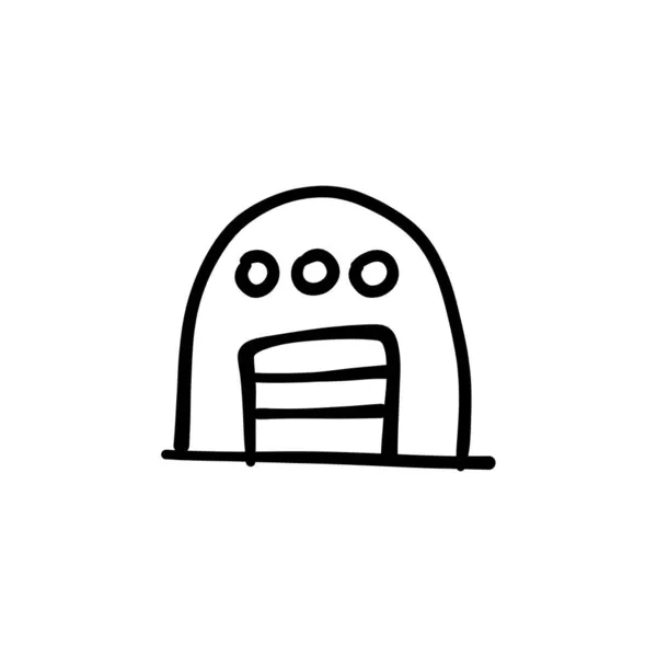 Icône Servent House Vecteur Logotype Caniche — Image vectorielle