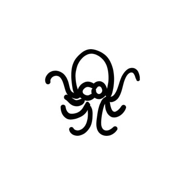 Vektör olarak ahtapot simgesi. Logotype - Doodle