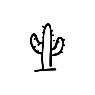 Vektör olarak kaktüs simgesi. Logotype - Doodle