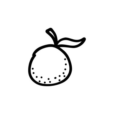 Vektör olarak turuncu simge. Logotype - Doodle