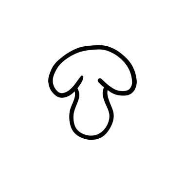 Vektör mantar simgesi. Logotype - Doodle