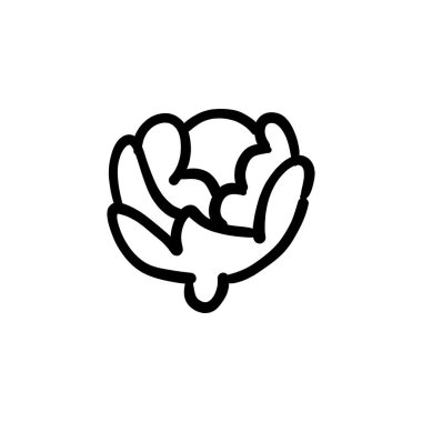 Vektör olarak karnabahar simgesi. Logotype - Doodle