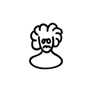 Korkak ikon vektör. Logotype - Doodle