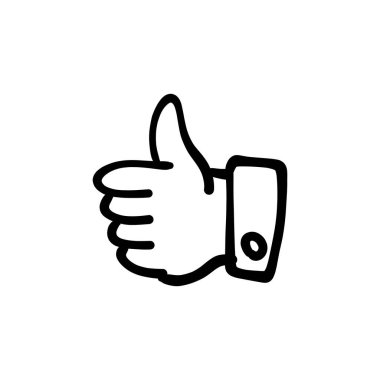 Vektör olarak onaylanmış el simgesi. Logotype - Doodle