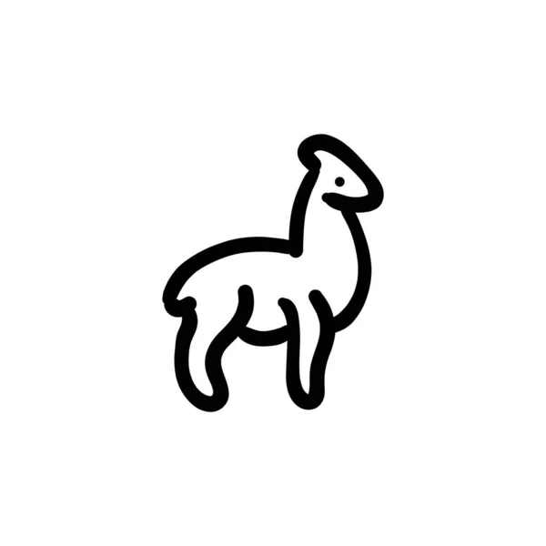 Icona Giraffa Nel Vettore Logotipo Doodle — Vettoriale Stock