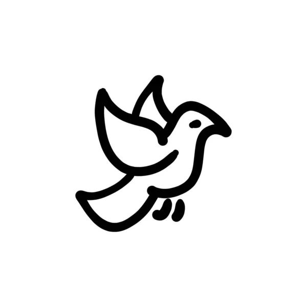 Icône Pigeon Dans Vecteur Logotype Caniche — Image vectorielle