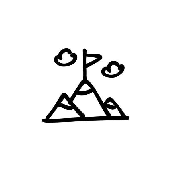 Піктограма Гори Векторі Logotype Дудл — стоковий вектор