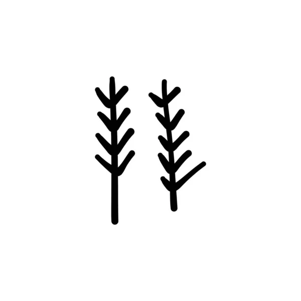 Значок Риса Векторе Логотип Doodle — стоковый вектор