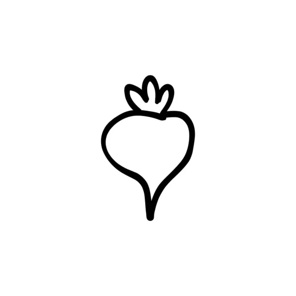 Icône Navet Dans Vecteur Logotype Caniche — Image vectorielle