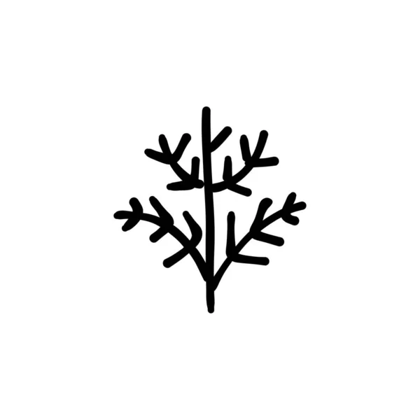 Иконка Кориандра Векторе Логотип Doodle — стоковый вектор