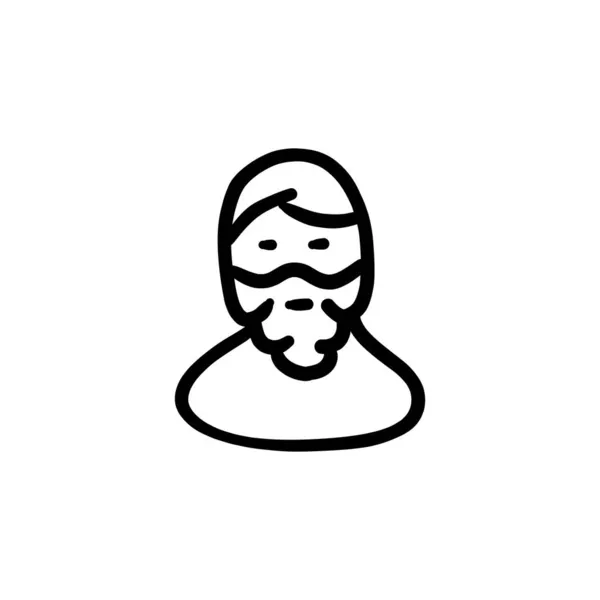 Икона Дедушки Векторе Логотип Doodle — стоковый вектор