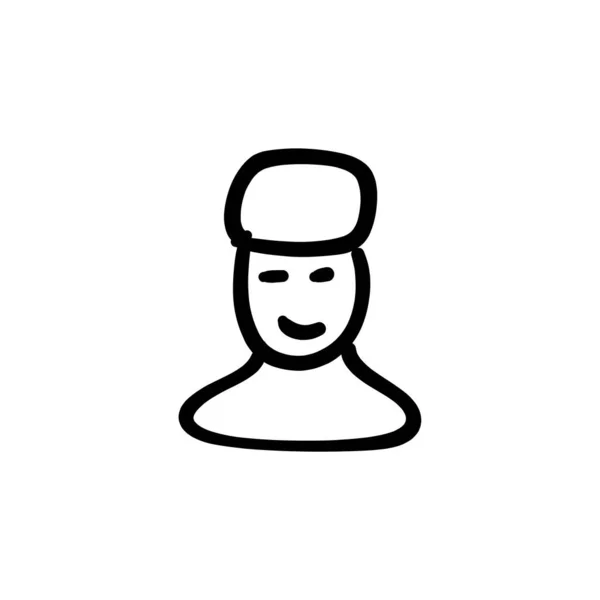 Ícone Rosto Blush Vetor Logotipo Doodle — Vetor de Stock
