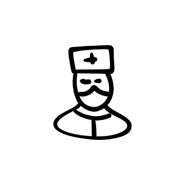 Ícone Médico Vetor Logotipo Doodle — Vetor de Stock