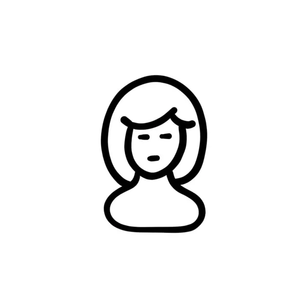Expressão Menos Ícone Vetor Logotipo Doodle — Vetor de Stock