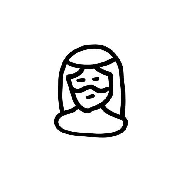 Арабська Ікона Векторі Логатип Дудл — стоковий вектор