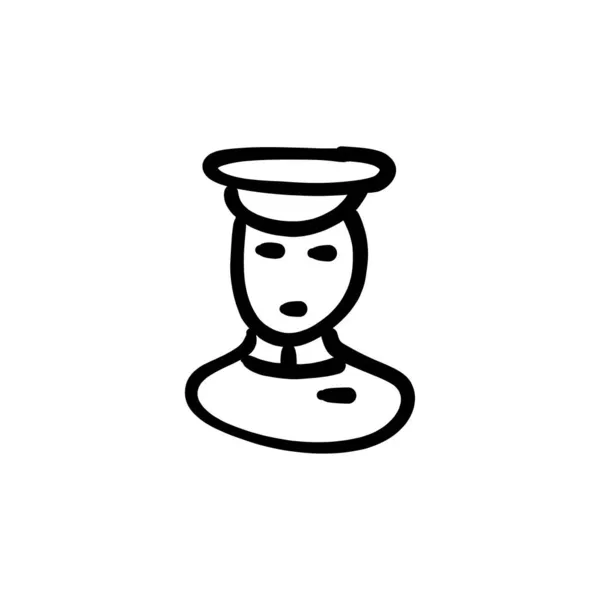 Ícone Polícia Vetor Logotipo Doodle —  Vetores de Stock