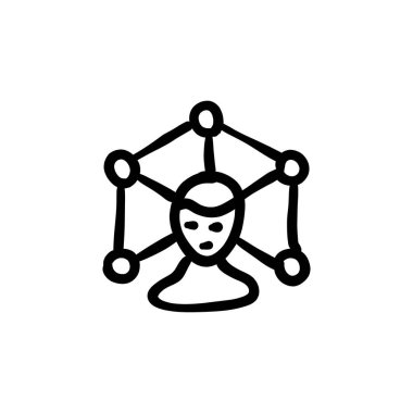 vektör olarak ağ simgesi. Logotype - Doodle