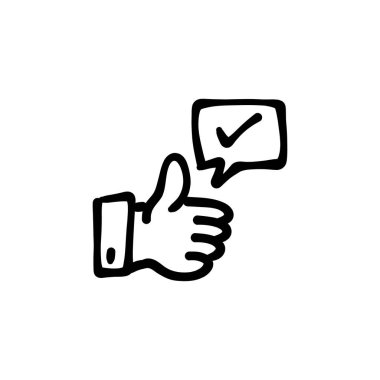 Vektör olarak yorum simgesinde olduğu gibi. Logotype - Doodle