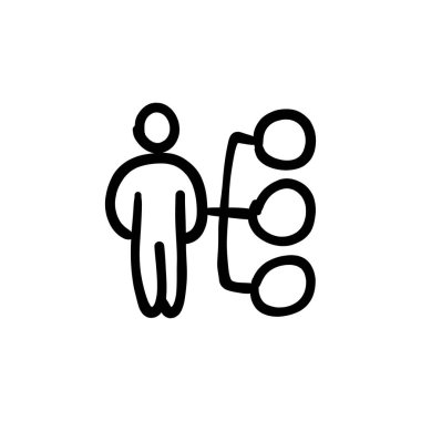 Liderlik simgesi vektörde. Logotype - Doodle