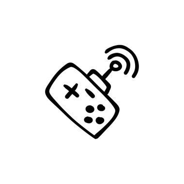 Vektör olarak video oyunu simgesi. Logotype - Doodle
