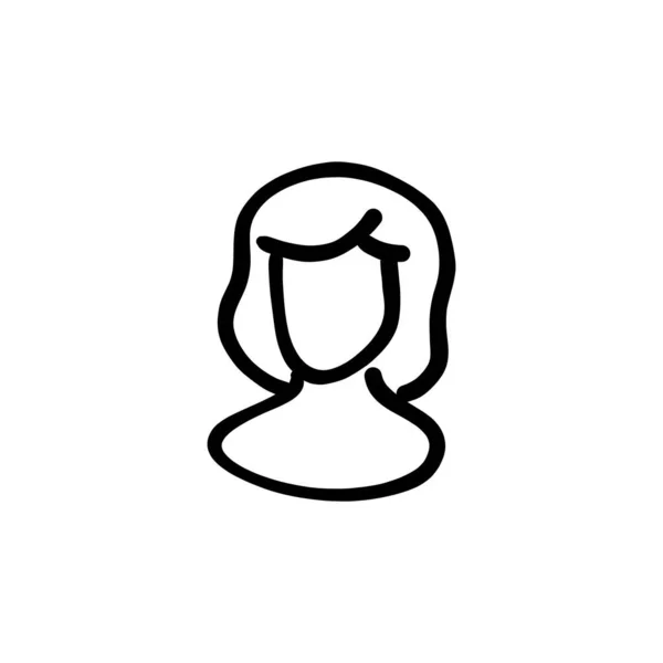 Ikona Prázdné Tváře Vektoru Logotyp Doodle — Stockový vektor