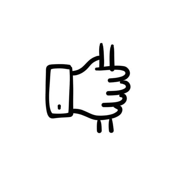 Halten Sie Etwas Symbol Vektor Logotype Doodle — Stockvektor