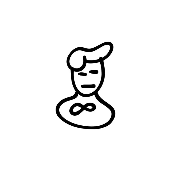 Zakenman Icoon Vector Logotype Doodle — Stockvector
