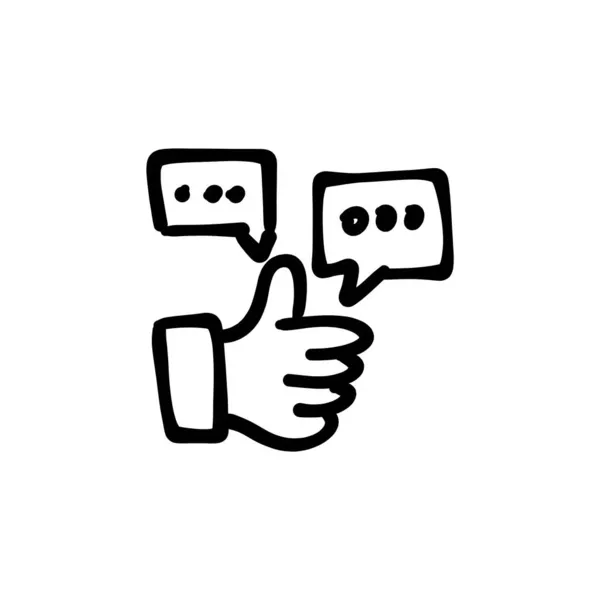 Wie Instant Messaging Icon Vektor Logotype Doodle — Stockvektor