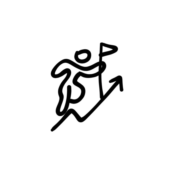 Erfolgs Symbol Vektor Logotype Doodle — Stockvektor
