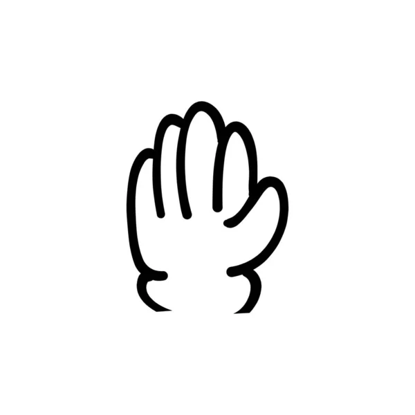 Icona Gestuale Nel Vettore Logotipo Doodle — Vettoriale Stock